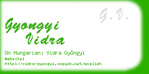 gyongyi vidra business card
