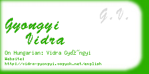 gyongyi vidra business card